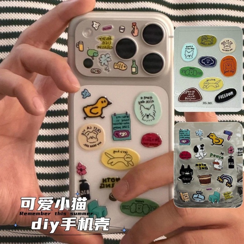 สติกเกอร์เรซิ่นใสลายการ์ตูนแมว - Tablet Accessories บทวิจารณ์และราคา